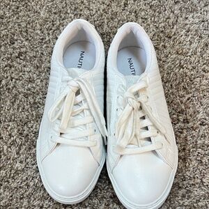Nautica Classic White Lace-Up Sneakers